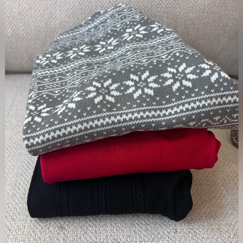 Set of 3 Christmas Leggings (Small)